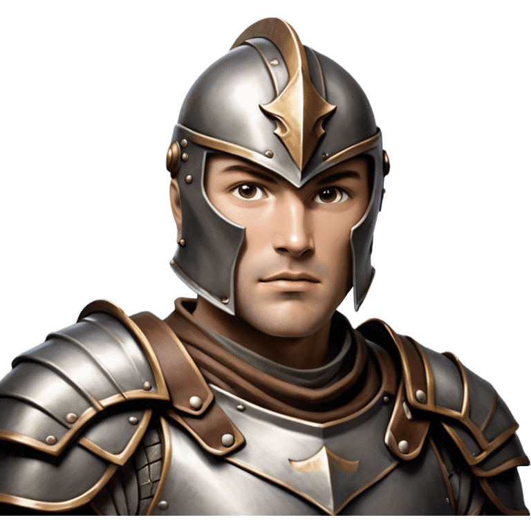 Cinematic Realistic WoW Human Warrior Portrait, head tilted dramatically with an exaggeratedly amused expression, blending rugged heroism with a hint of lighthearted charm. His chiseled face, framed by meticulously rendered steel armor and leather accents in consistent greys and bronzes, is brought to life with dynamic lighting and high shine, dramatic yet whimsical, capturing the essence of a warrior whose epic might is coupled with an approachable, playful demeanor. emoji