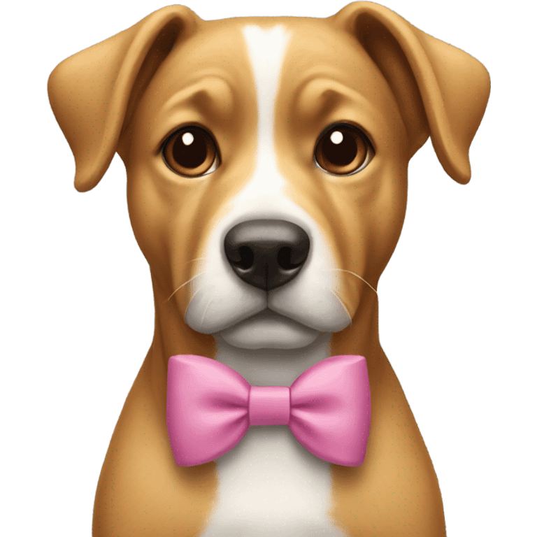 Dog wearing a bow emoji