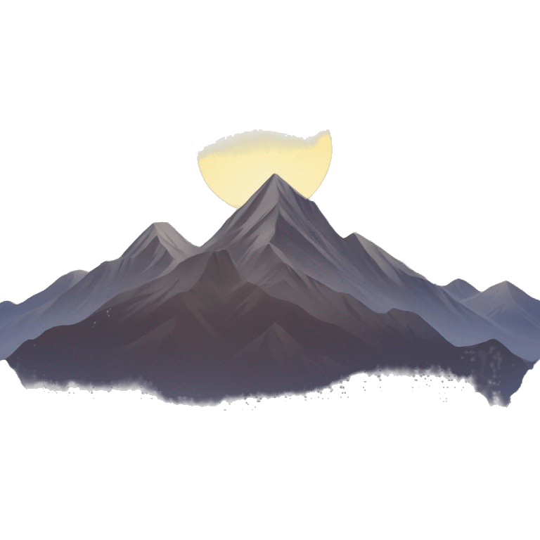 mountain and stars emoji