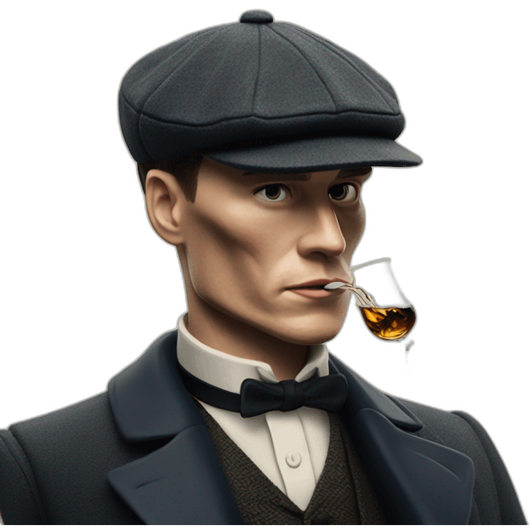 Tommy shelby peaky blinders drinking whisky emoji