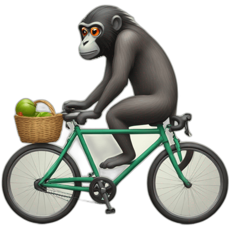 mandril with bike emoji