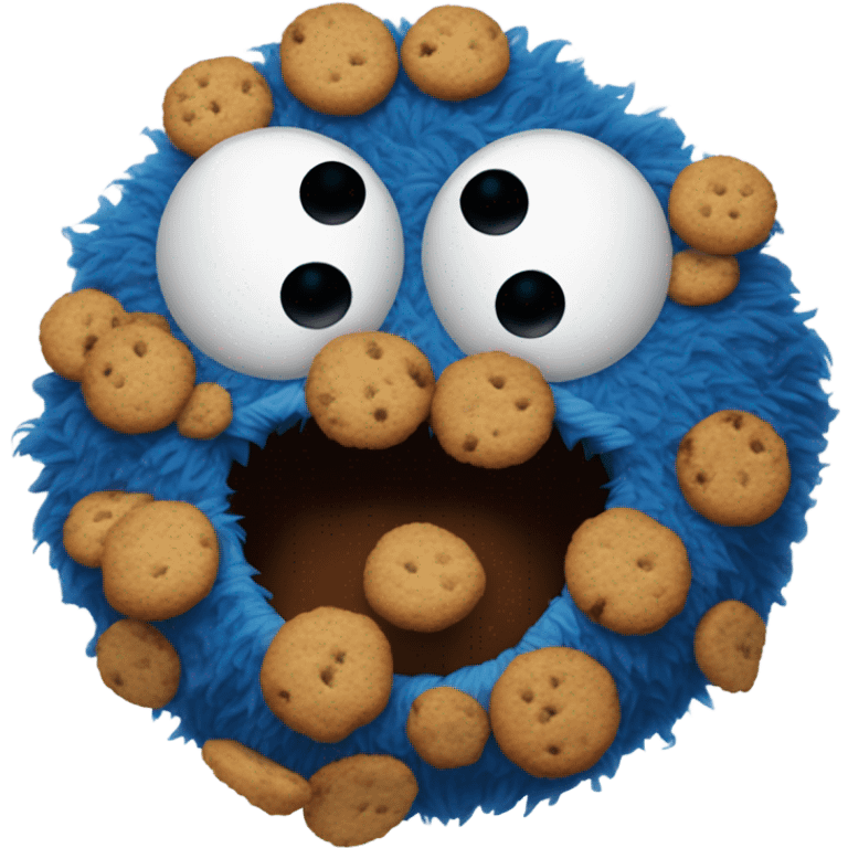 Blue Elmo Cookie Monster emoji