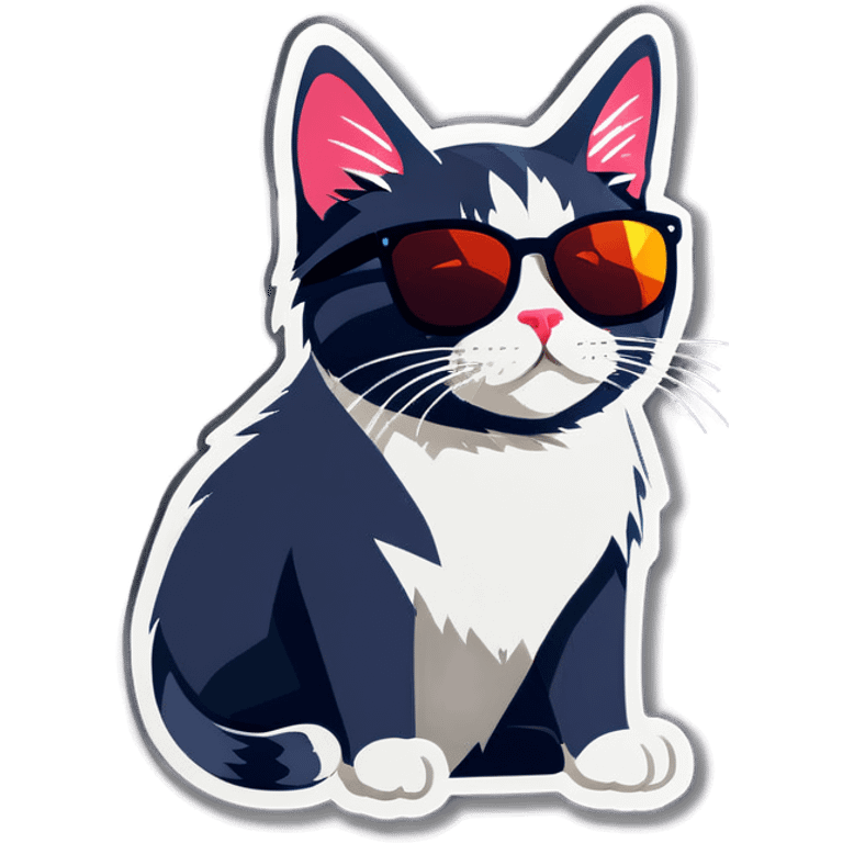 Cat with sunglasses emoji