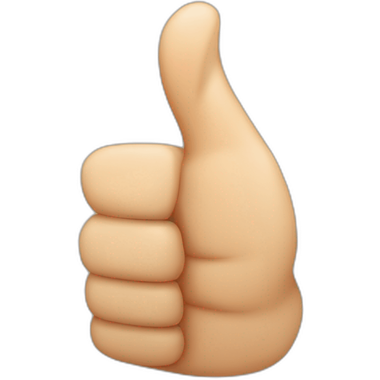 Thumbs up but the top of the thumb is bent at a 90 degree angle emoji