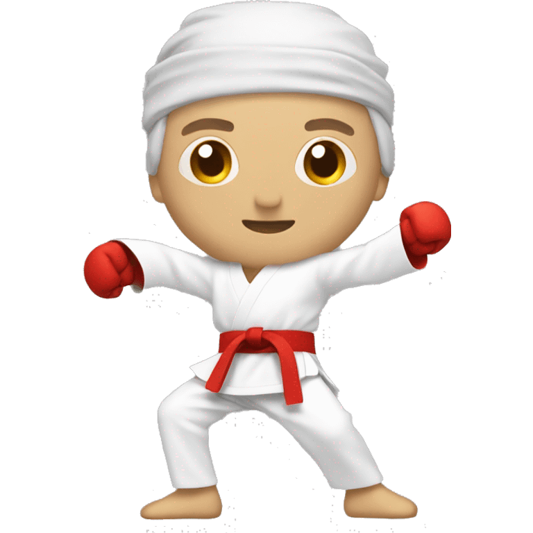 Karate with red built emoji