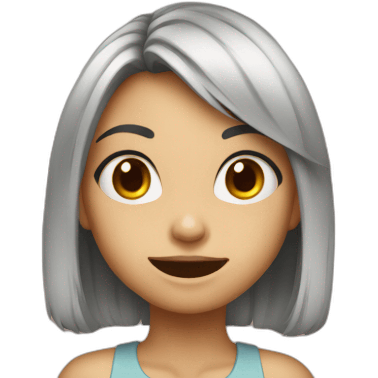 a mad cute girl emoji