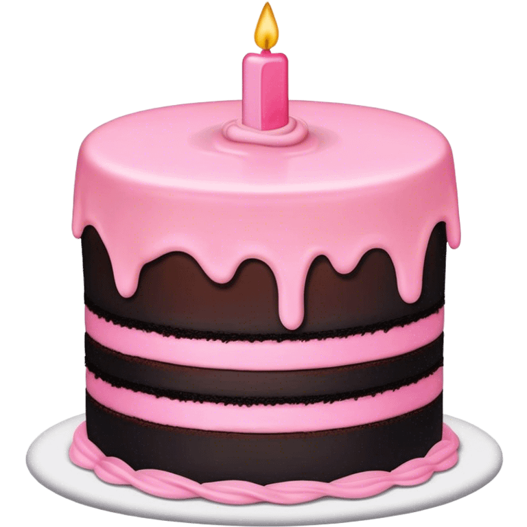 black pink cake emoji