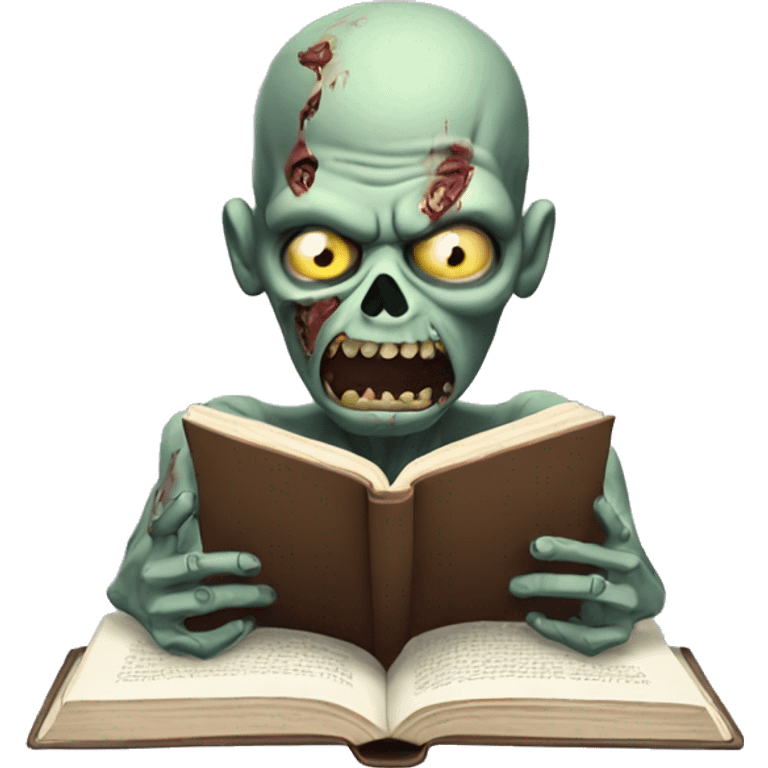 Zombie reading emoji