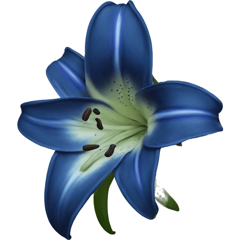 dark blue stargazer lily emoji