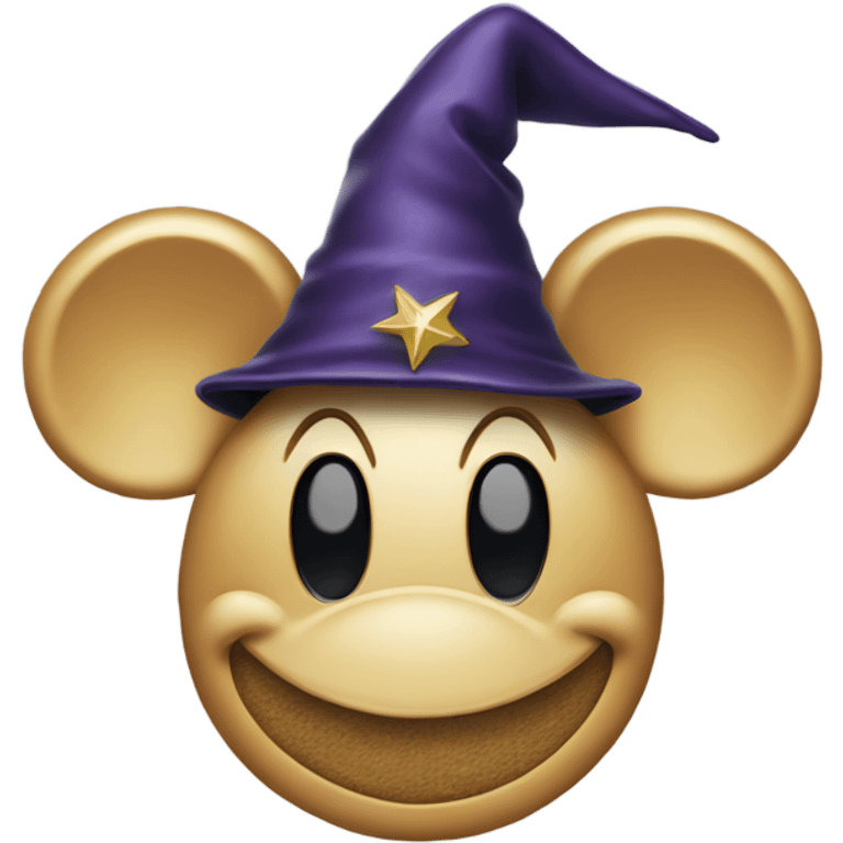 Smiling Mickey Mouse and with a wizard hat on emoji