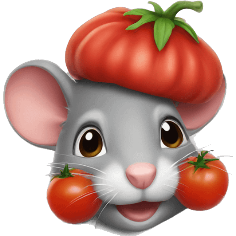 Rat in a tomato hat  emoji