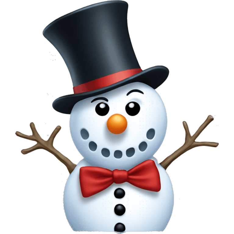 snowman with top hat emoji