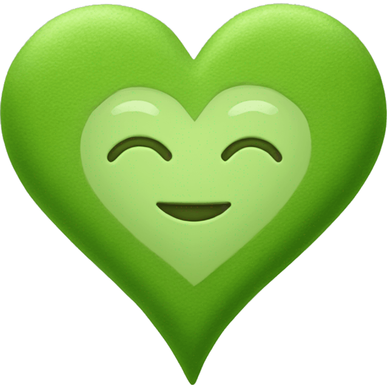 Matcha coloured heart emoji