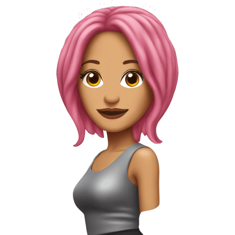 Jennifer lopez with pink hair emoji