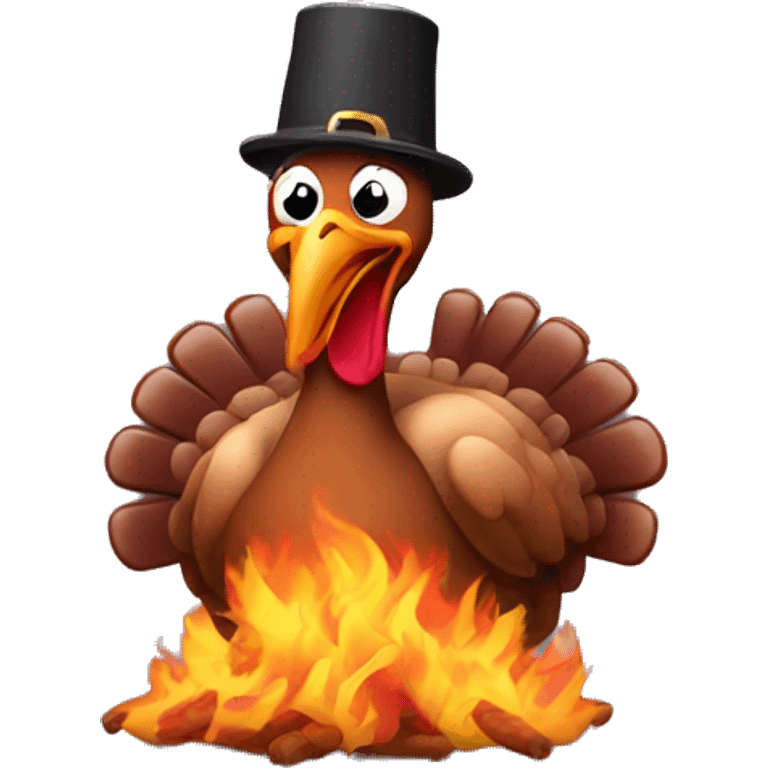 Flamin turkey emoji