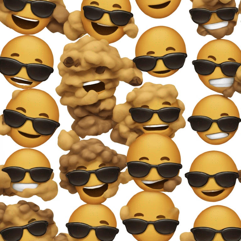 Smiling pile of poo with sunglasses and grillz emoji