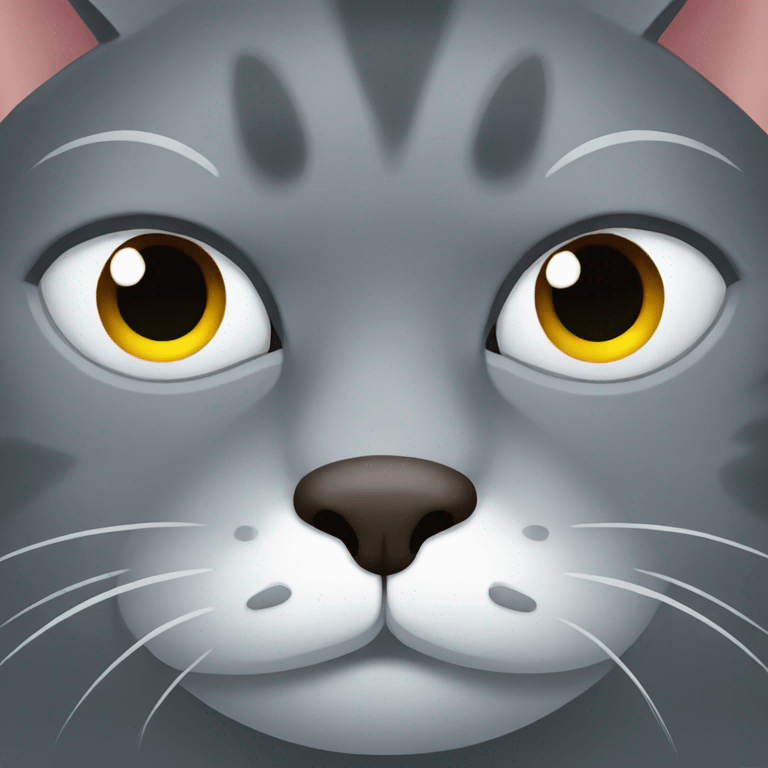 A grey angry cat face emoji