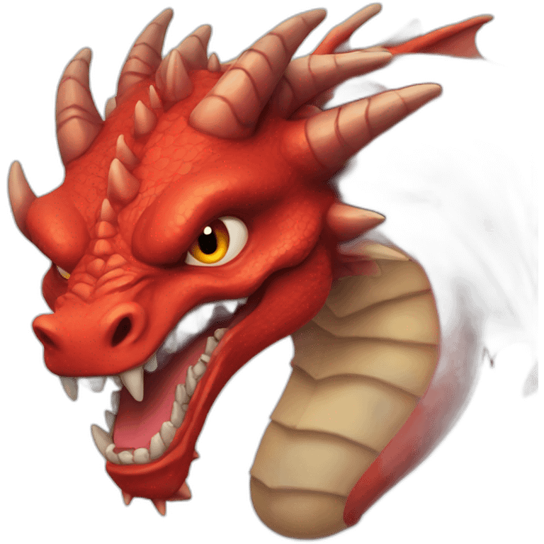 Scary red dragon emoji