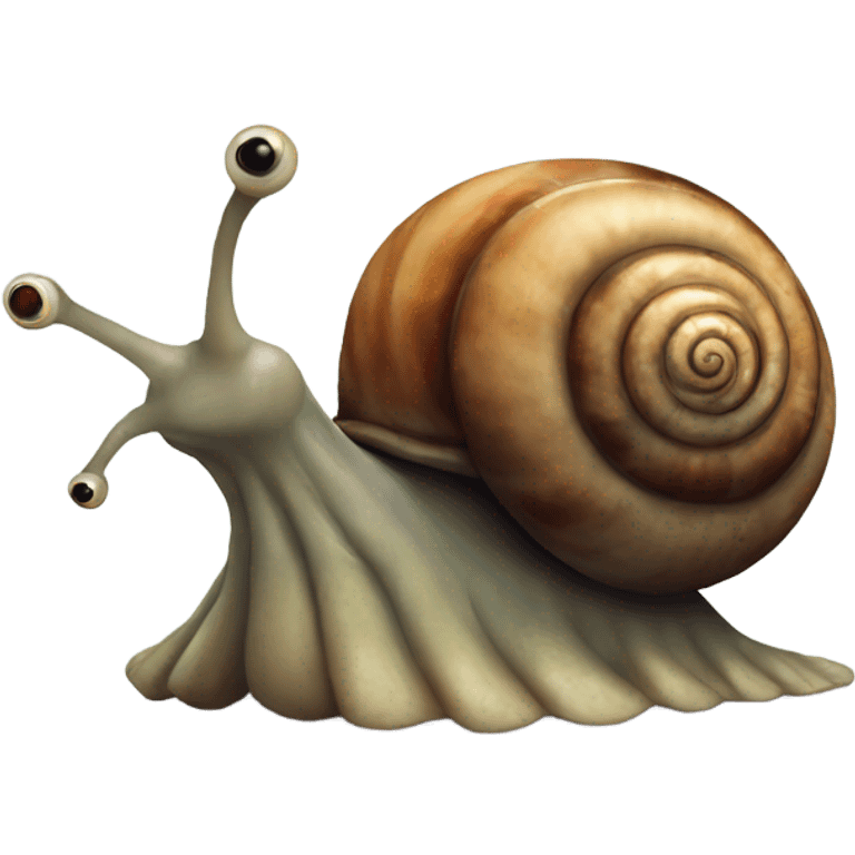 Scary snail emoji