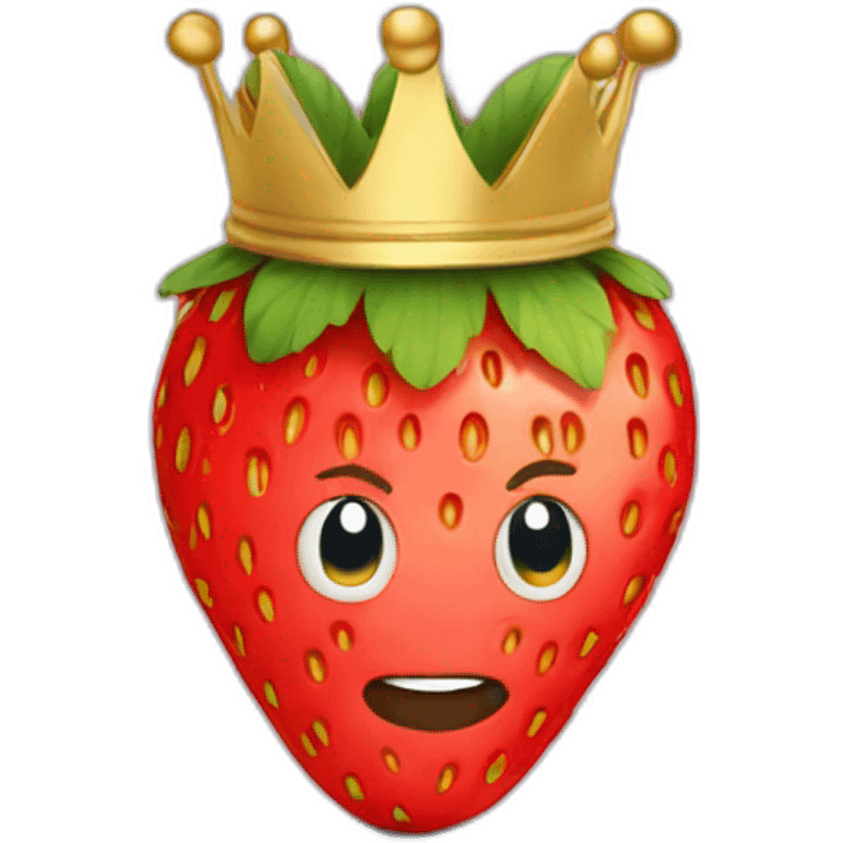 strawberry with crown emoji