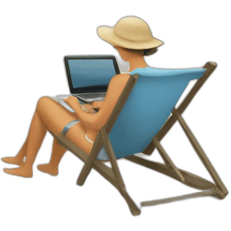 digital-nomad-working-at-beach emoji