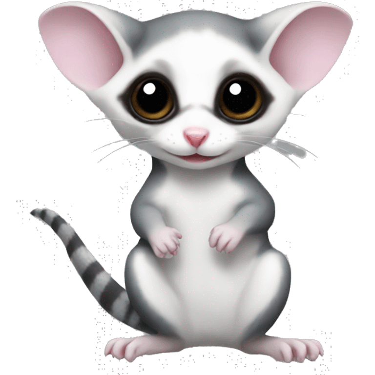 Sugar glider white with grey emoji