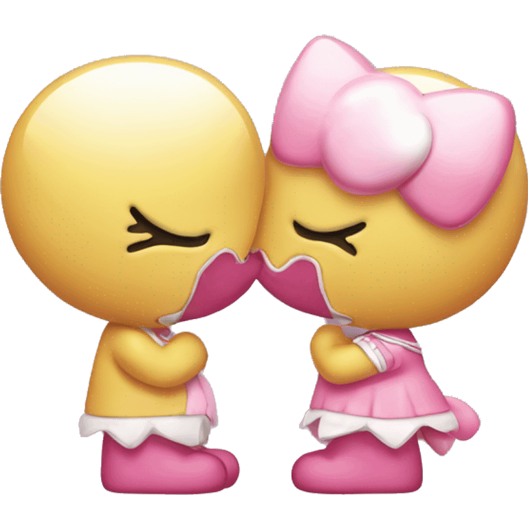 Hello kitty kiss emoji