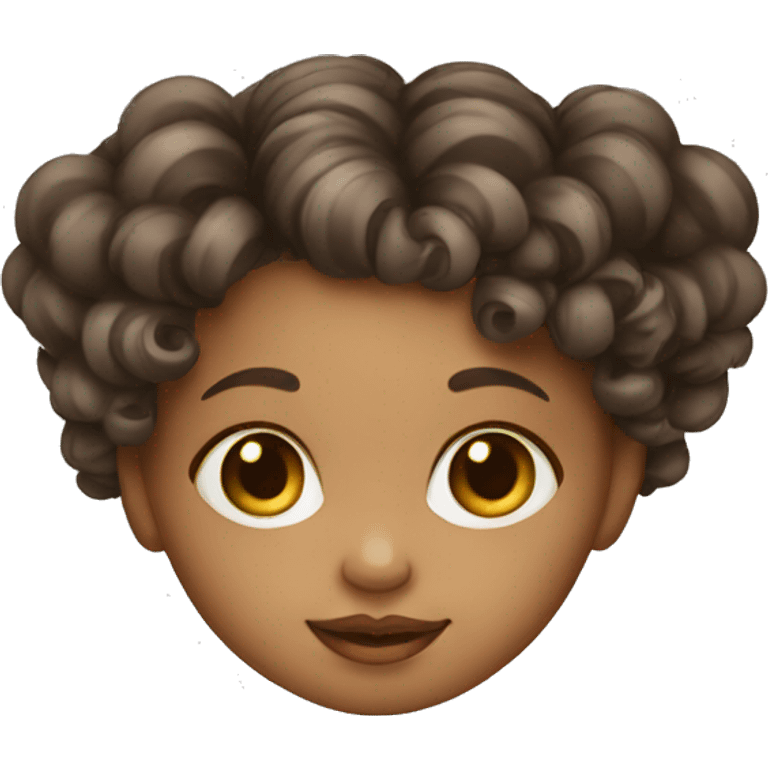 A baby girl with ringlets emoji