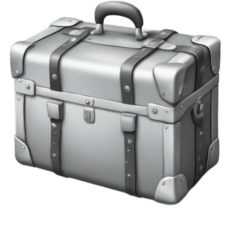 silver trunk suitcase emoji