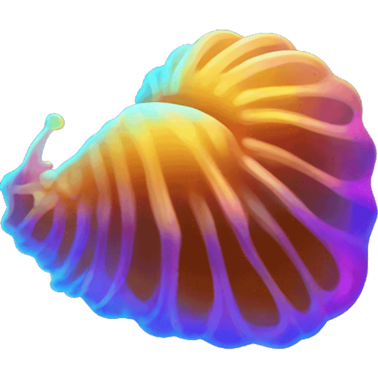 neon paint splotched mollusk     emoji