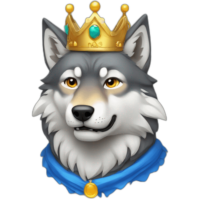 wolf with a crown emoji