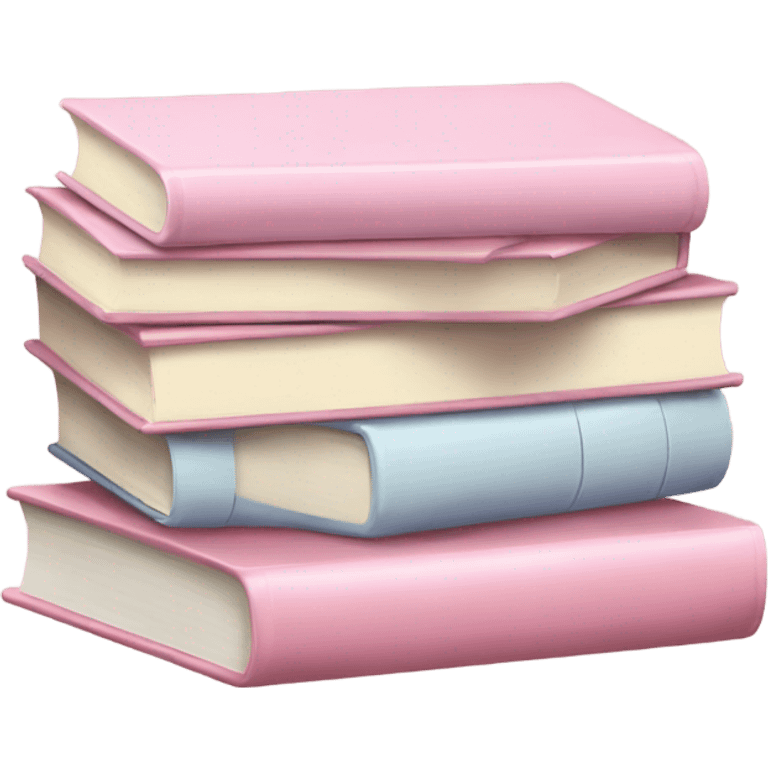 pastel pink books  emoji