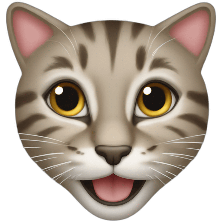 Une chatte se fesant arroser de dentifrice emoji