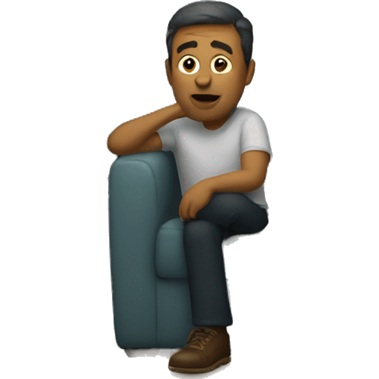 Man watching tv emoji