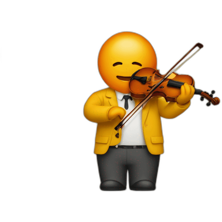 orange-people-with-violin-in-his-hands-and-standing-in-yellow-sea emoji