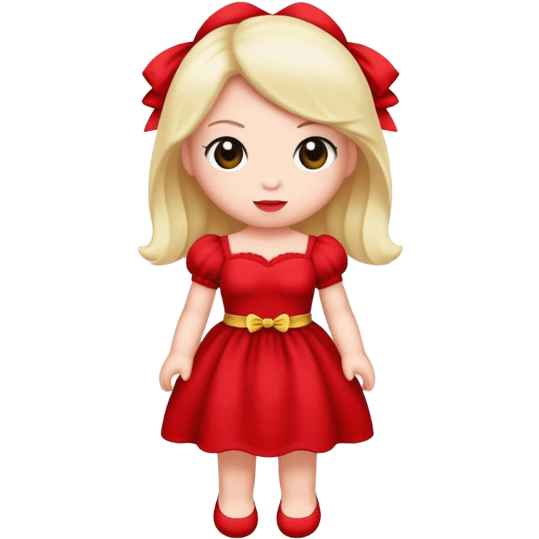 stuffed toy in red dress emoji