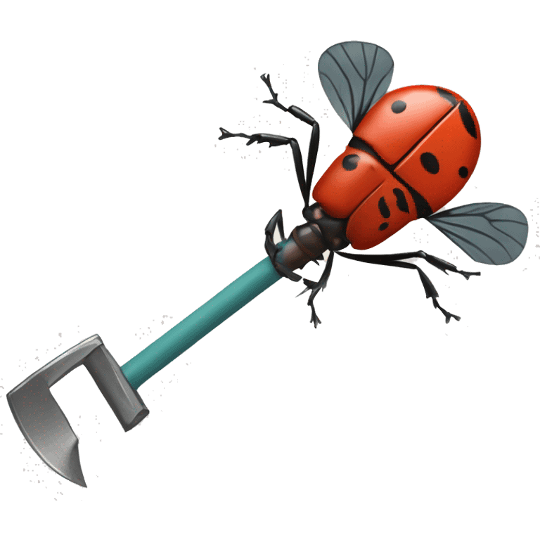 bug being squashed by hammer emoji