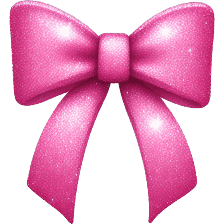 Pink bow with light glitter emoji