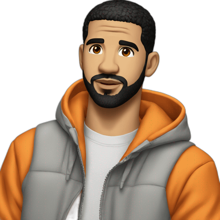 Drake orange jaket meme agreeing emoji