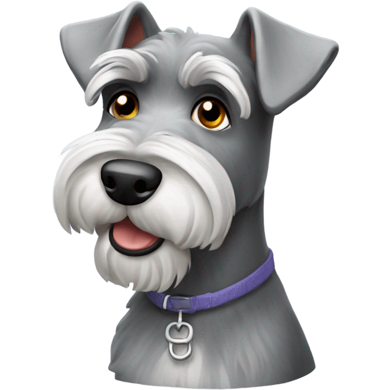 Grey Miniature schnauzer emoji