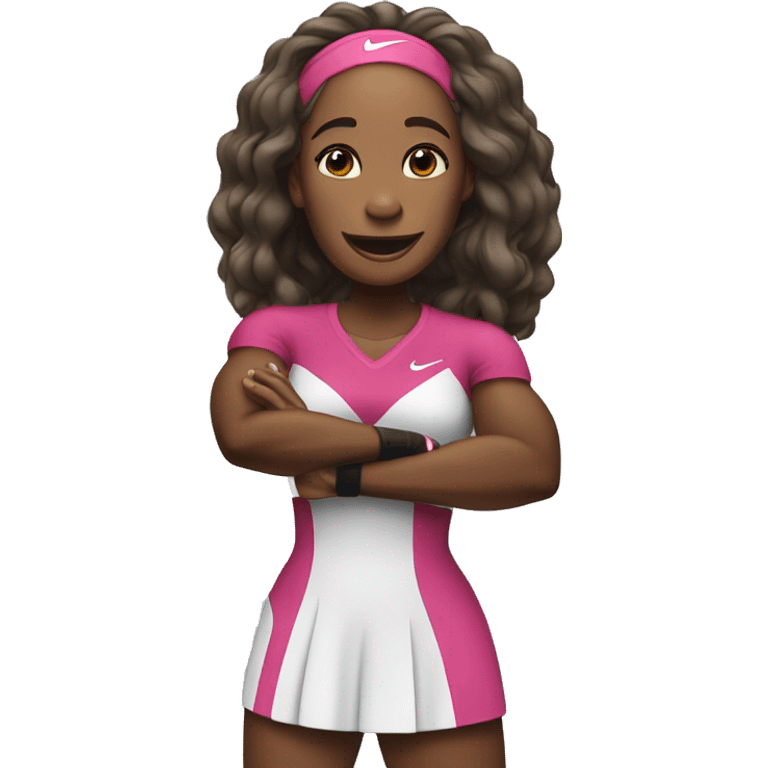 Serena Williams speaking on iphone emoji