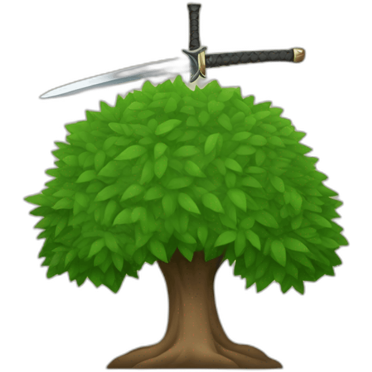 Saudi tree and swords emblem emoji