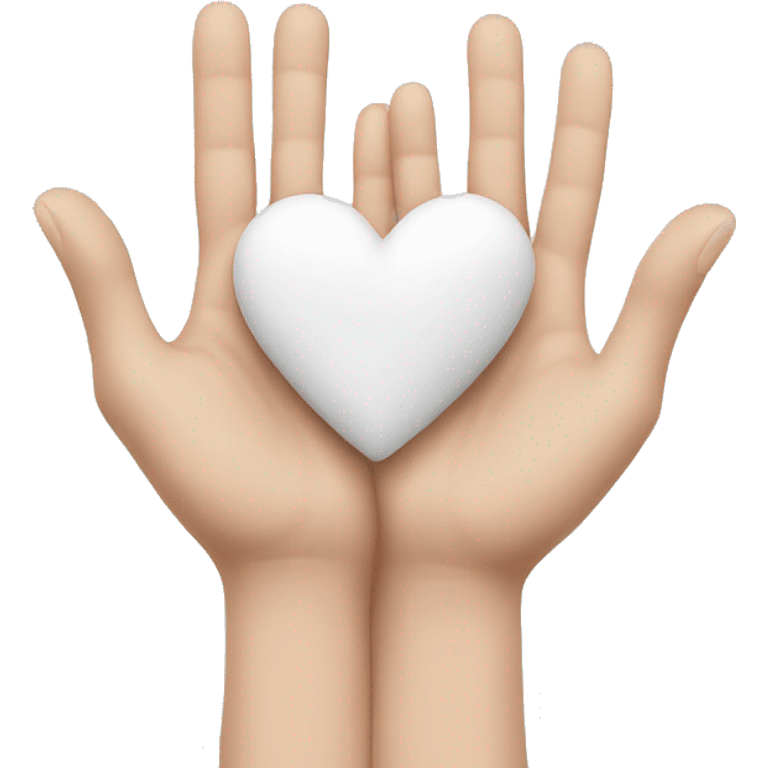 white hands showing heart emoji