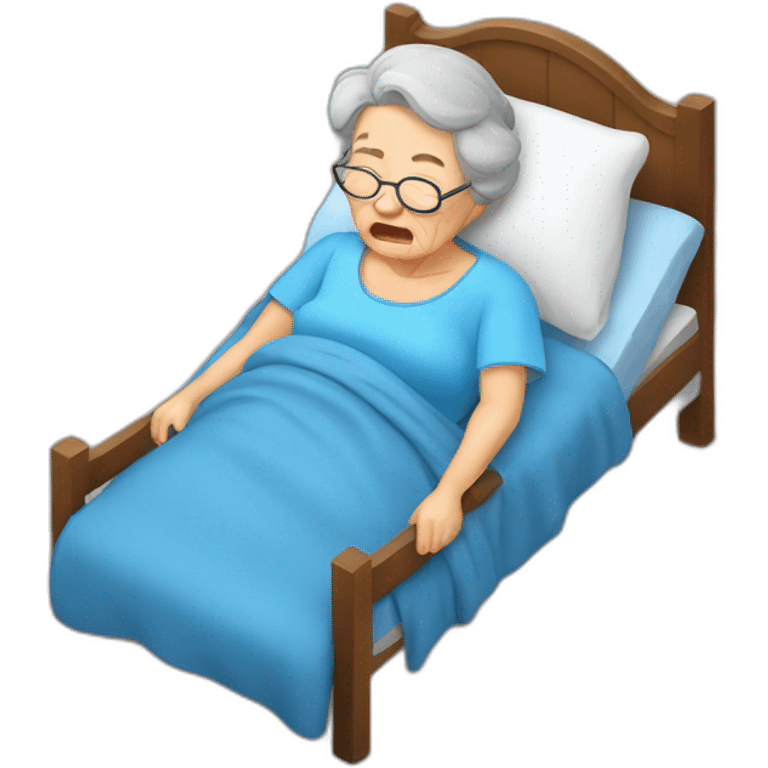 Grandma snoring emoji