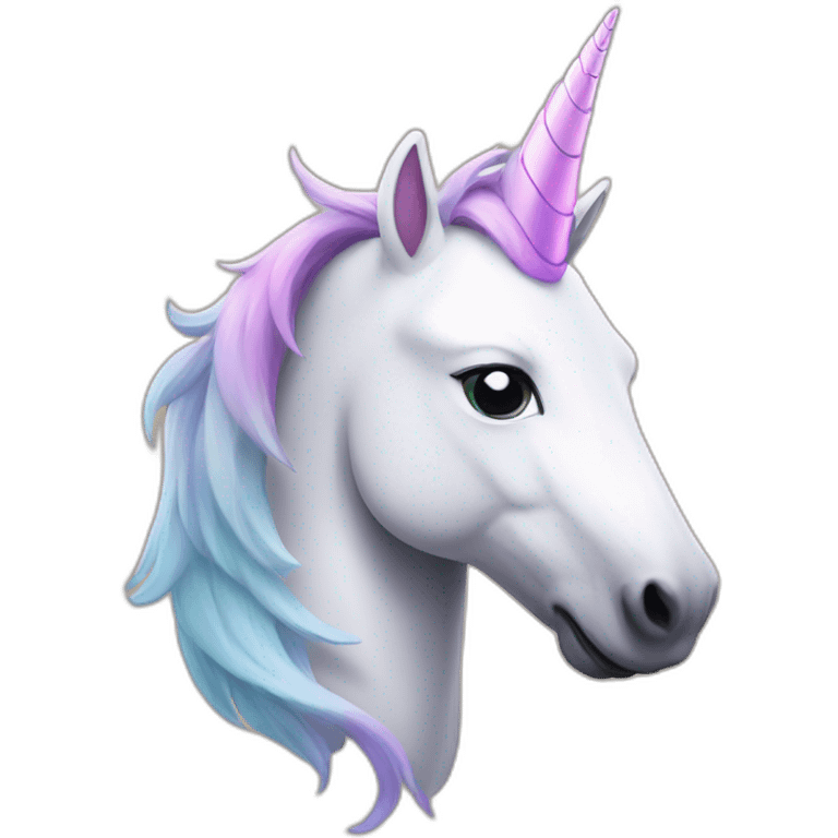 Unicorn with Elon musk emoji