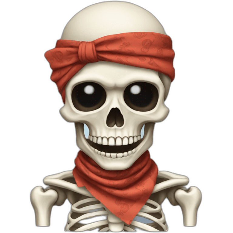 Skeleton with bandana emoji