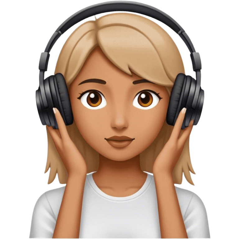 girl listening to music emoji