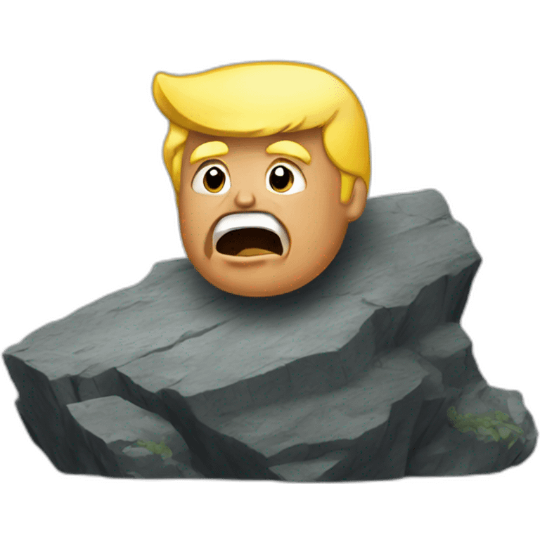 Trump cry on rocks emoji