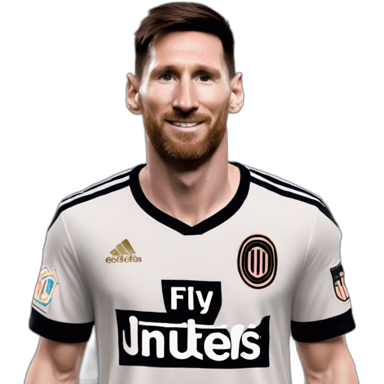 Lionel Messi with inter Miami jersey emoji