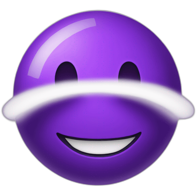 A purple upside down smiley emoji